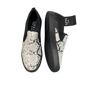 9M Faux Snake Skin Slip-ons